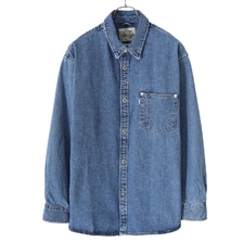 Levi's SILVERTAB オーバーサイズ デニムシャツ インディゴ ストーンウォッシュ A3404-0000画像