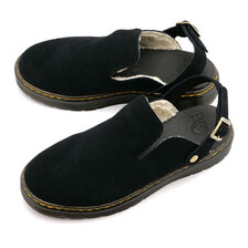 Dr.Martens Carlson Black E.H. Suede & Cream Sherpa 8Mm 27921001画像