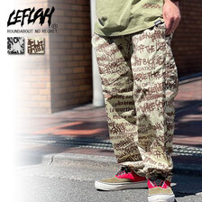 LEFLAH message collage pattern easy pants画像