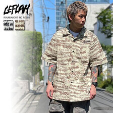 LEFLAH message collage pattern shirts画像