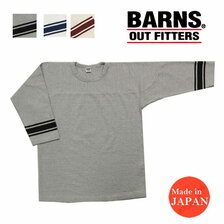 BARNS 七分袖 ヘビーフライズ フットボール Tシャツ BR-22320画像