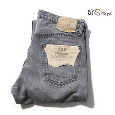 orslow 105 90s BLACK DENIM BLEACH 01-1050W-D61B画像