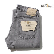 orslow 107 IVY FIT BLACK DENIM BLEACH 01-0107W-D61B画像