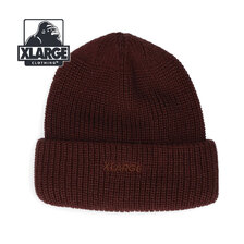 X-LARGE LOGO BASIC BEANIE BROWN 101223051010画像