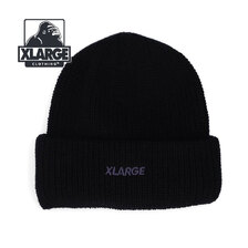 X-LARGE LOGO BASIC BEANIE BLACK 101223051010画像