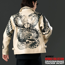 AVIREX DRAGON&SNAKE TRACKER JACKET ECRU画像