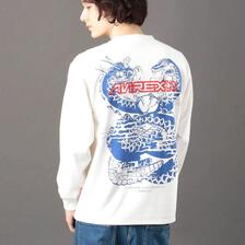 AVIREX L/S T-SHIRT DRAGON&SNAKE画像