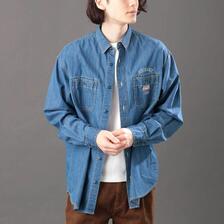 AVIREX L/S VARSITY DENIM SHIRT画像