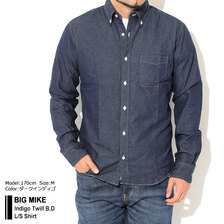 BIG MIKE Indigo Twill B.D L/S Shirt 101815006画像