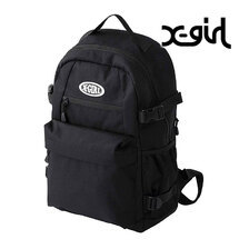 X-girl OVAL LOGO BACKPACK BLACK 105223053004画像