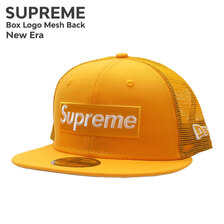Supreme Box Logo Mesh Back New Era YELLOW画像