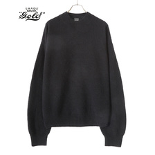 GOLD PURE CASHMERE MOCK NECK PULLOVER KNIT 22B-GL90221画像