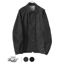 GOLD RECYCLED WASTE SUVIN COTTON YARN 11oz. DENIM WORK JACKET 22B-GL15111画像