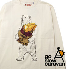 go slow caravan 超ヘビーUSA/C 焼き芋クマ ロングスリーブTEE 382802画像