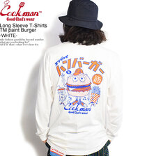 COOKMAN Long Sleeve T-Shirts TM paint Burger -WHITE- 231-23164画像