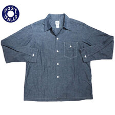 POST OVERALLS 3215-11 E-Z NAVY chambray indigo画像