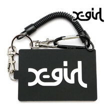 X-girl MILLS LOGO RUBBER PASS CASE BLACK 105211054018画像