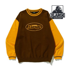 X-LARGE RETRO CREWNECK SWEAT BROWN 101223012011画像