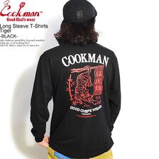 COOKMAN Long Sleeve T-Shirts Tiger -BLACK- 231-23167画像
