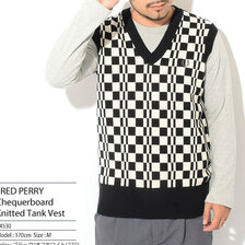 FRED PERRY Chequerboard Knitted Tank Vest K4530画像
