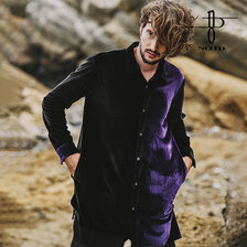 NO ID. BLACK ベロアアシンメトリーロングSH 451006-280S画像