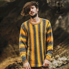 NO ID. マルチカラーストライプニットCN-PO 851010-303K画像