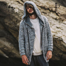 NO ID. チェンジングニットフライフロントフーデッドコート 851010-300K画像