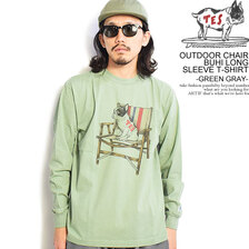 The Endless Summer TES OUTDOOR CHAIR BUHI LONG SLEEVE T-SHIRT -GREEN GRAY- FH-2774343画像