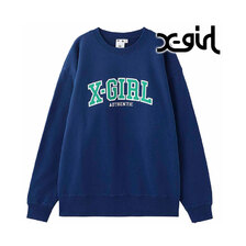 X-girl COLLEGE LOGO CREW SWEAT TOP 105223012010画像