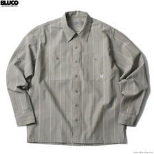 BLUCO STANDARD WORK SHIRTS L/S STRIPE OL-109-022画像