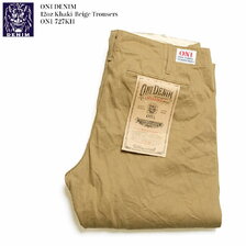 ONI DENIM 12oz Khaki-Beige Trousers ONI-727KH画像