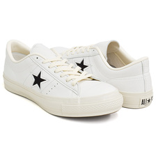 CONVERSE ONE STAR J EB LEATHER WHITE / BLACK 35200450画像