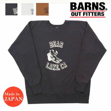 BARNS 90's クルーネック プリント スウェット BEAR LAKE CA BR-22343画像