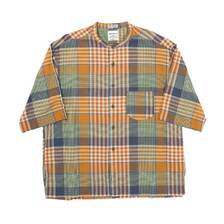 Workers Band Collar Short Sleeve, Madras画像