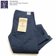 ONI DENIM 12oz French-Navy Trousers ONI-727FR画像