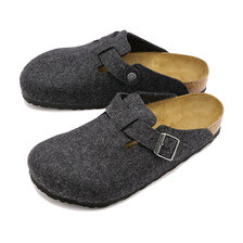 BIRKENSTOCK Boston Wool Anthrazit 160373画像