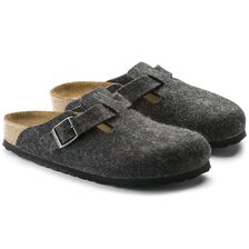 BIRKENSTOCK Boston Wool Anthrazit 160371画像
