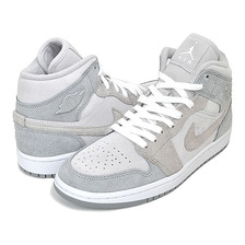 NIKE WMNS AIR JORDAN 1 MID SE particle grey/college grey DO7139-002画像