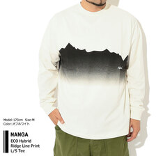 NANGA ECO Hybrid Ridge Line Print L/S Tee NW2241-1G224画像