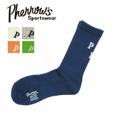 Pherrow's インターシャ ロゴ入り リブ編み スポーツソックス 22W-COLOR SOX画像