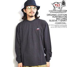 The Endless Summer TES ORGANIC COTTON HUNTINGTON BIG LONG SLEEVE T-SHIRT -CHARCOAL- FH-2774301画像