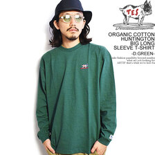 The Endless Summer TES ORGANIC COTTON HUNTINGTON BIG LONG SLEEVE T-SHIRT -D.GREEN- FH-2774301画像