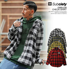 Subciety EMBLEM CHECK SHIRT 105-20393画像