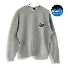 KAVU Circle logo PK SWEAT Heather Grey 19821723画像