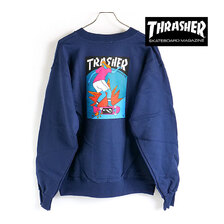 THRASHER TRASHER HURRICANE CREW NAVY 312722画像