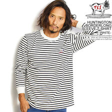 The Endless Summer TES HUNTINGTON BORDER LONG SLEEVE T-SHIRT -WHITE- FH-2774300画像