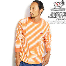 The Endless Summer TES HUNTINGTON BORDER LONG SLEEVE T-SHIRT -ORANGE- FH-2774300画像