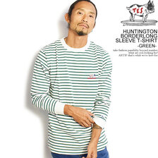The Endless Summer TES HUNTINGTON BORDER LONG SLEEVE T-SHIRT -GREEN- FH-2774300画像