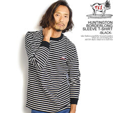 The Endless Summer TES HUNTINGTON BORDER LONG SLEEVE T-SHIRT -BLACK- FH-2774300画像
