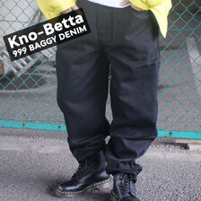 Kno-betta 999 BAGGY DENIM PANTS CARPENTER BLACK画像